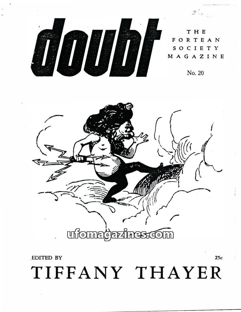 Cover of The Fortean Society issue No. 20: DOUBT