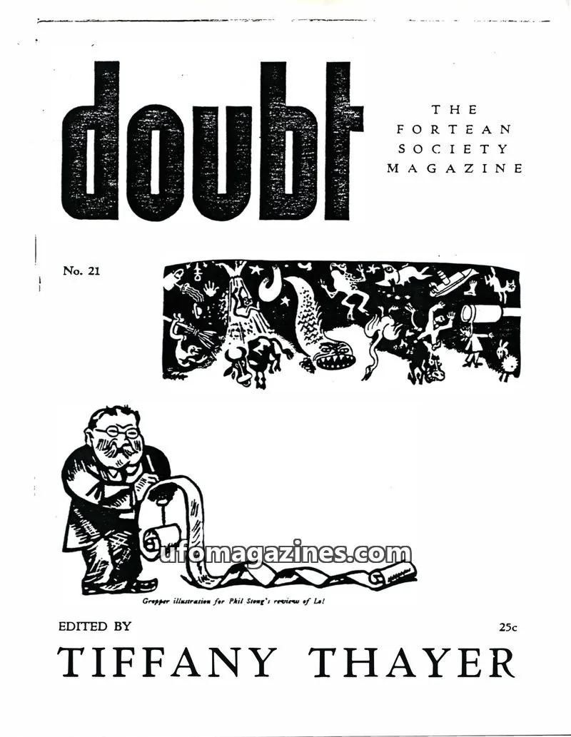 Cover of The Fortean Society issue No. 21: DOUBT