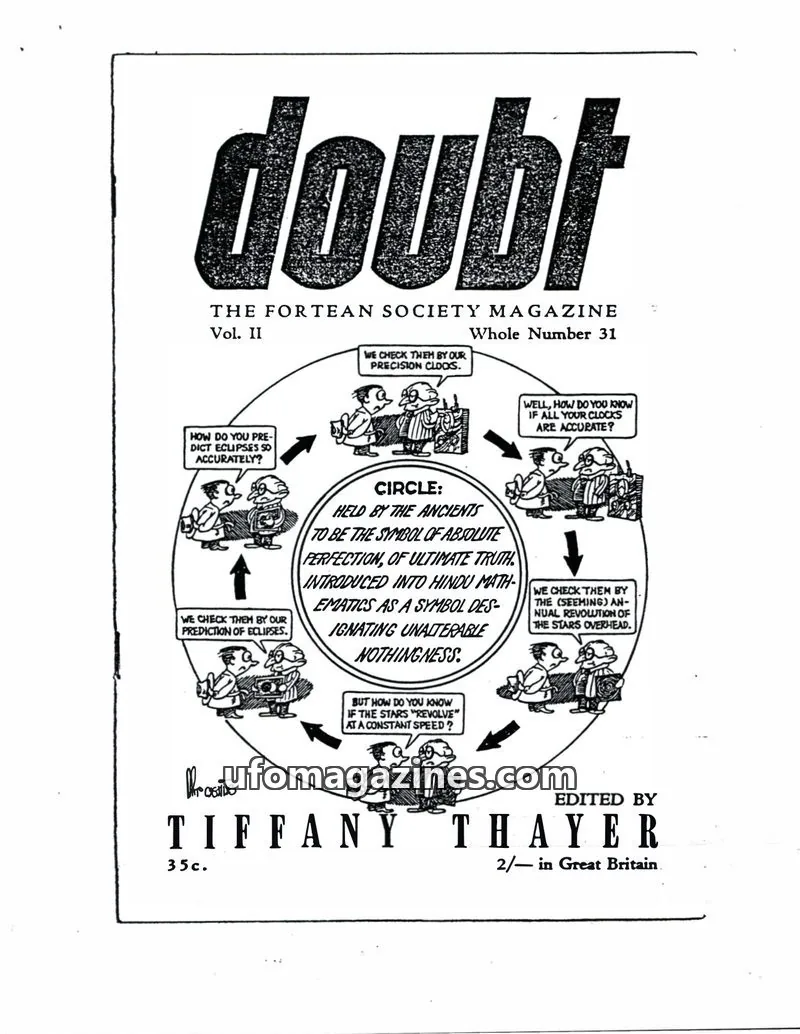 Cover of The Fortean Society issue Whole Number 31: doubt