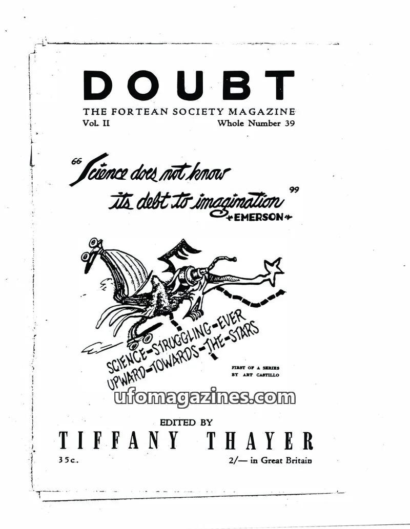 Cover of The Fortean Society issue 39: DOUBT