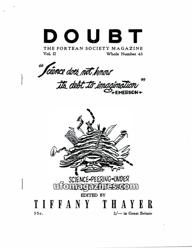 Cover of The Fortean Society issue 43: DOUBT