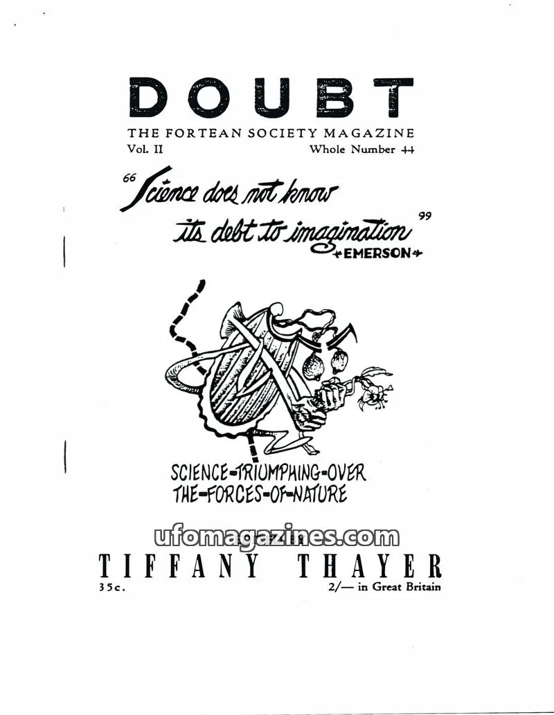 Cover of The Fortean Society issue Whole Number 44: DOUBT