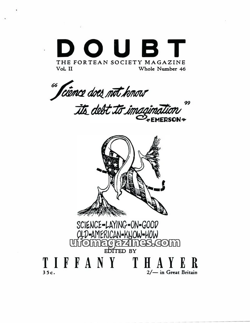 Cover of The Fortean Society issue Whole Number 46: DOUBT