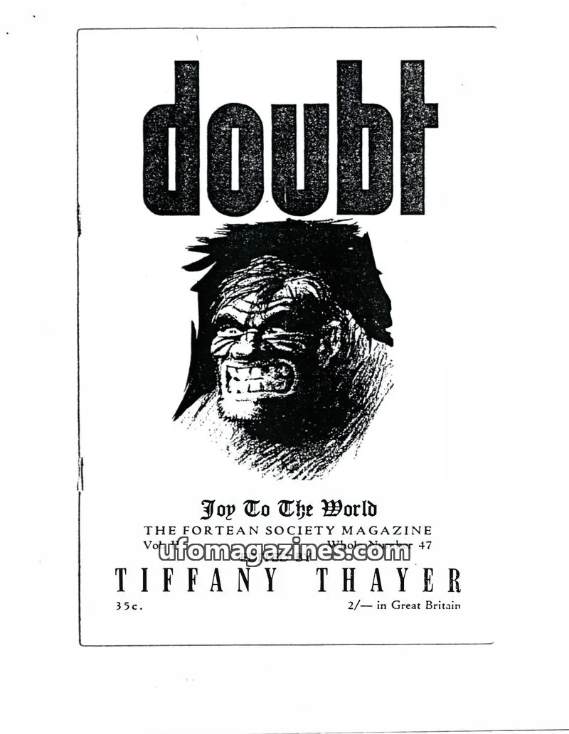 Cover of The Fortean Society issue Whole Number 47: DOUBT
