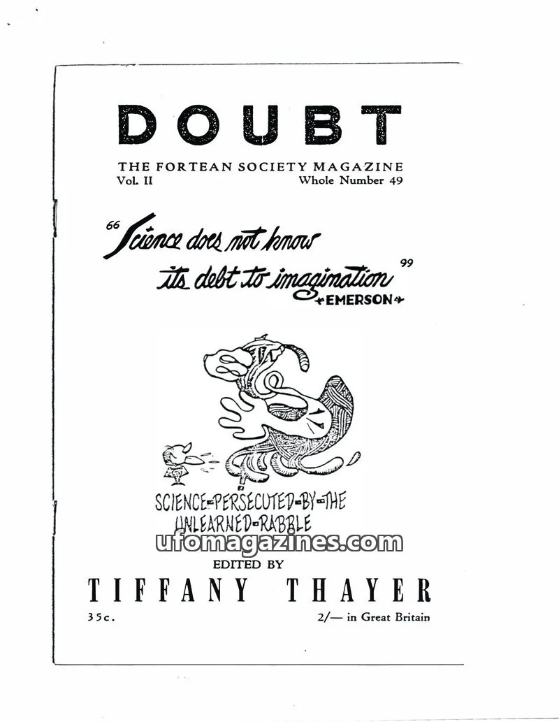 Cover of The Fortean Society issue 49: DOUBT