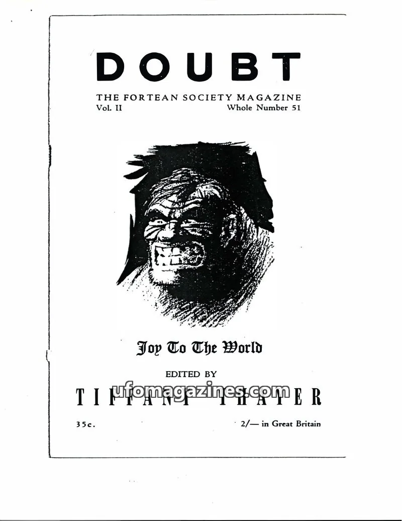 Cover of The Fortean Society issue Whole Number 51: DOUBT