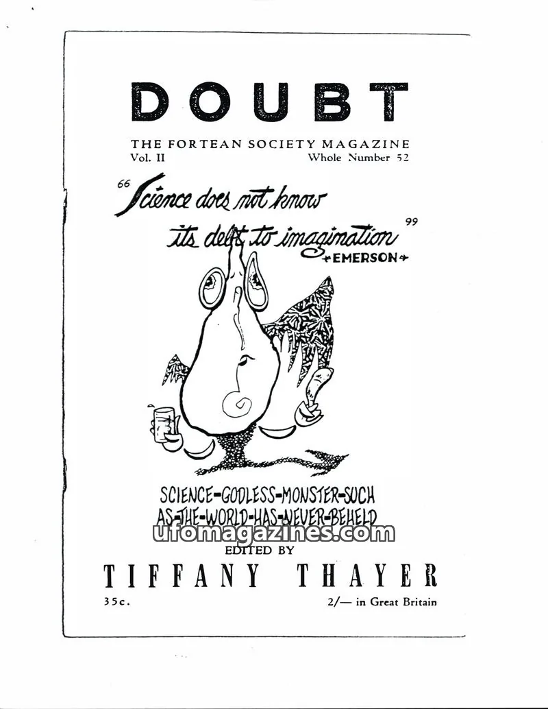Cover of The Fortean Society issue 52: DOUBT