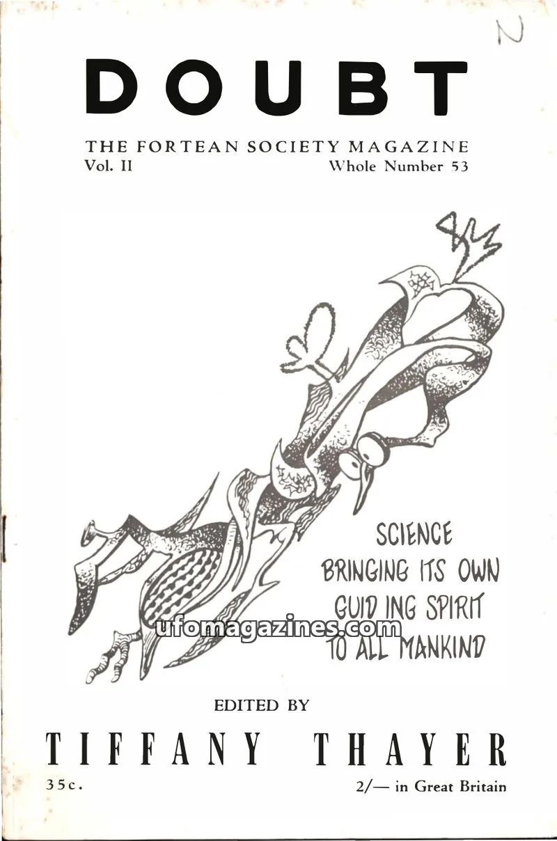 Cover of The Fortean Society issue Whole Number 53: DOUBT