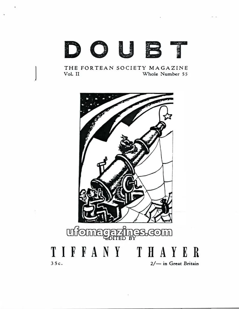 Cover of The Fortean Society issue Whole Number 55: DOUBT