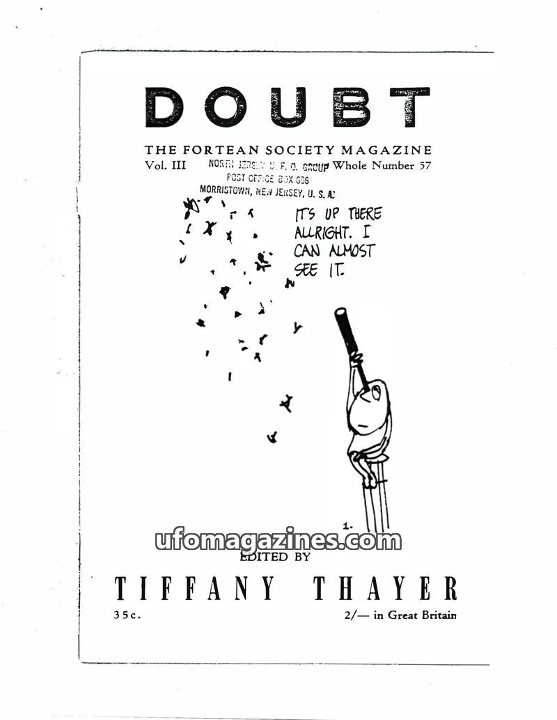 Cover of The Fortean Society issue Whole Number 57: DOUBT