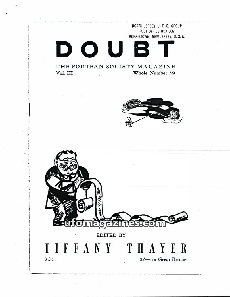 Cover of The Fortean Society issue 59: DOUBT