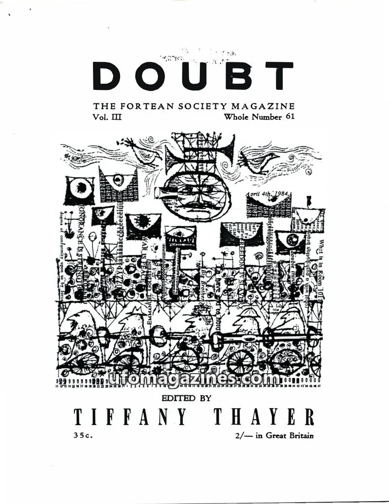 Cover of The Fortean Society Magazine issue Whole Number 61: DOUBT
