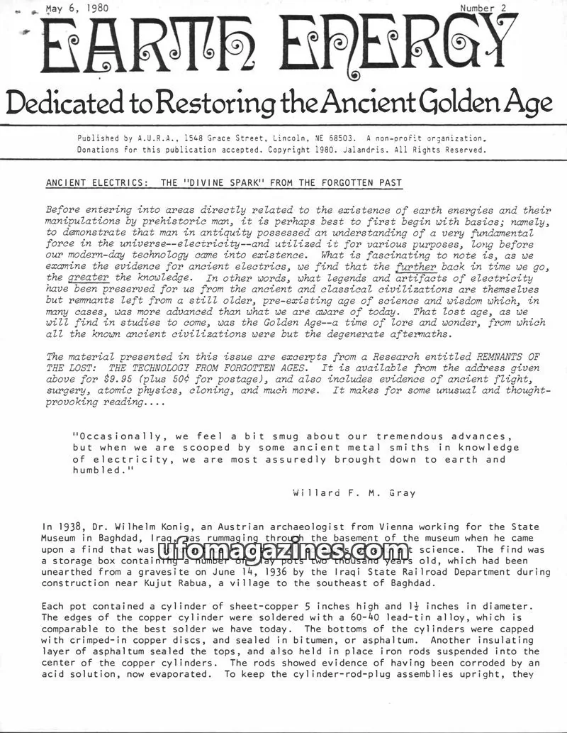 Cover of Earth Energy (Joseph Jochmans) issue 2: EARTH ENERGY