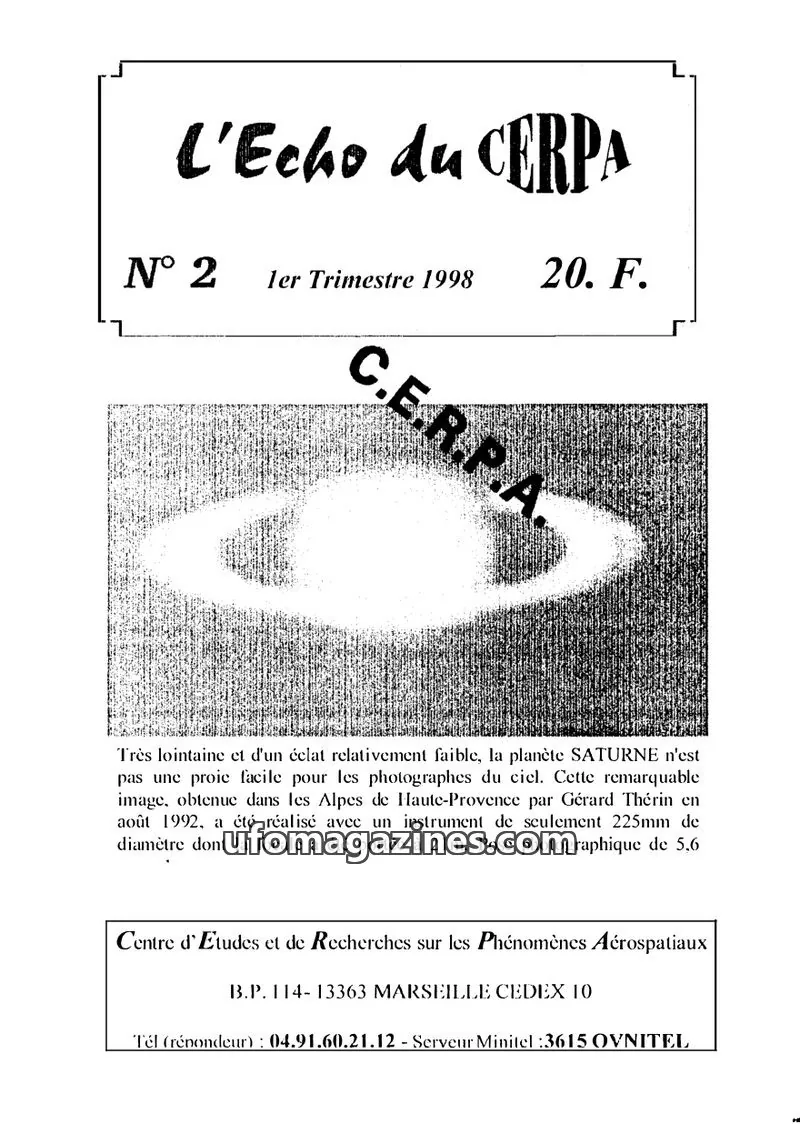 Cover of CERPA issue 2: L'Echo du CERPA