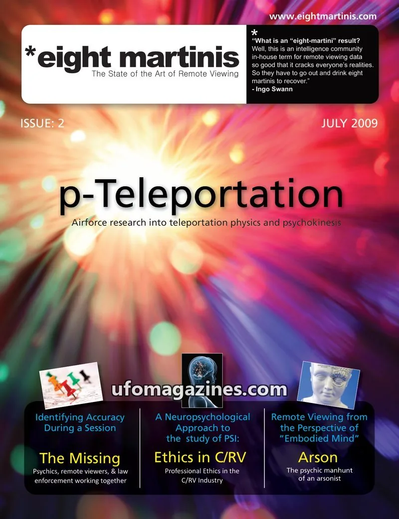 Cover of Eight Martinis (Daz Smith, remote viewing) issue 2: eight martinis