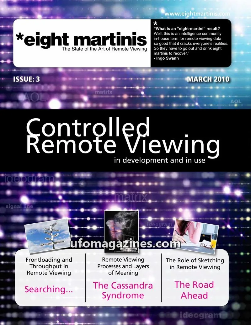 Cover of Eight Martinis (Daz Smith, remote viewing) issue 3: eight martinis