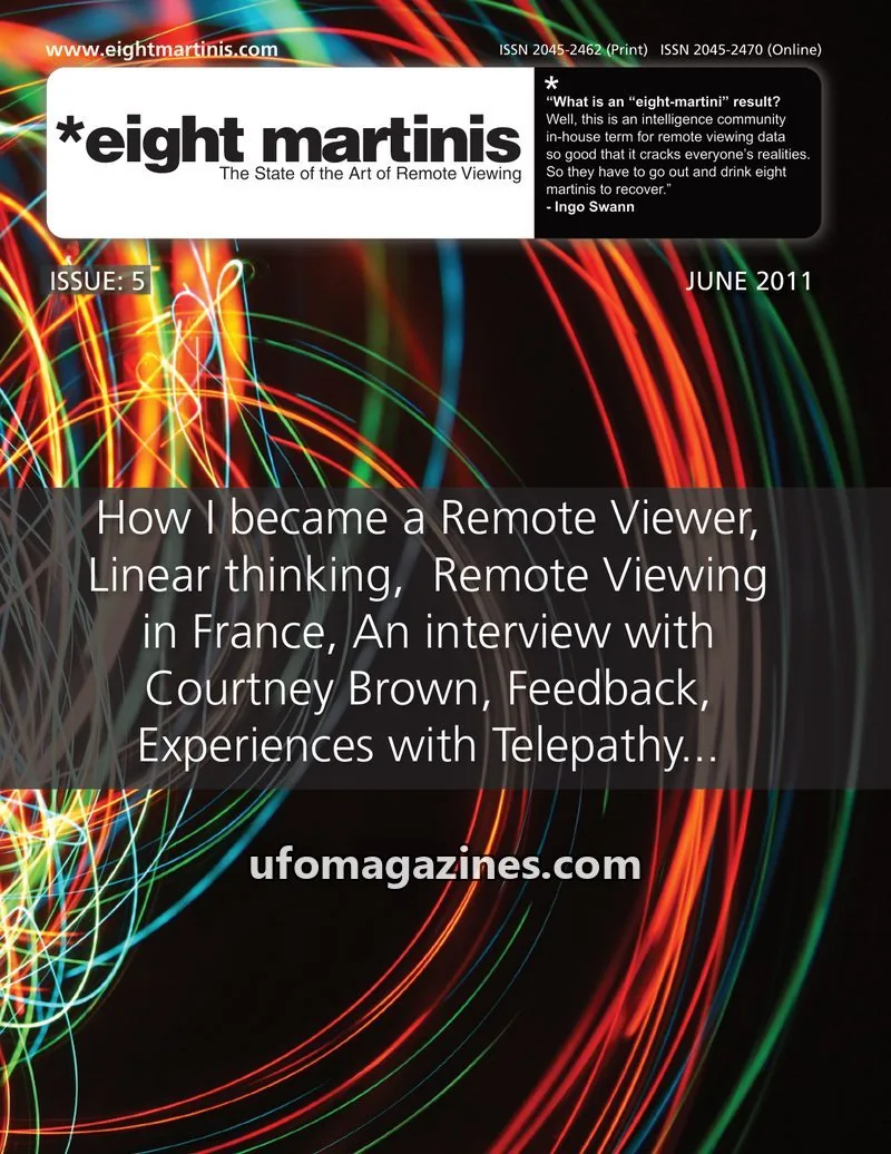 Cover of Eight Martinis (Daz Smith, remote viewing) issue 5: eight martinis