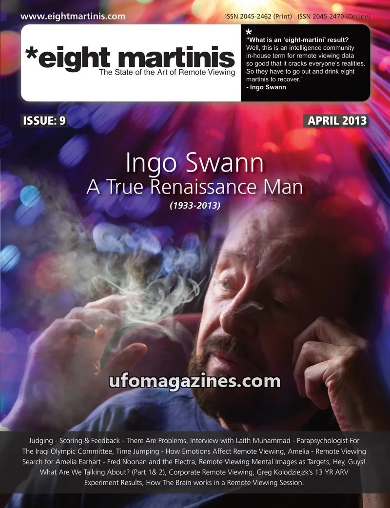 Cover of Eight Martinis (Daz Smith, remote viewing) issue 9: eight martinis