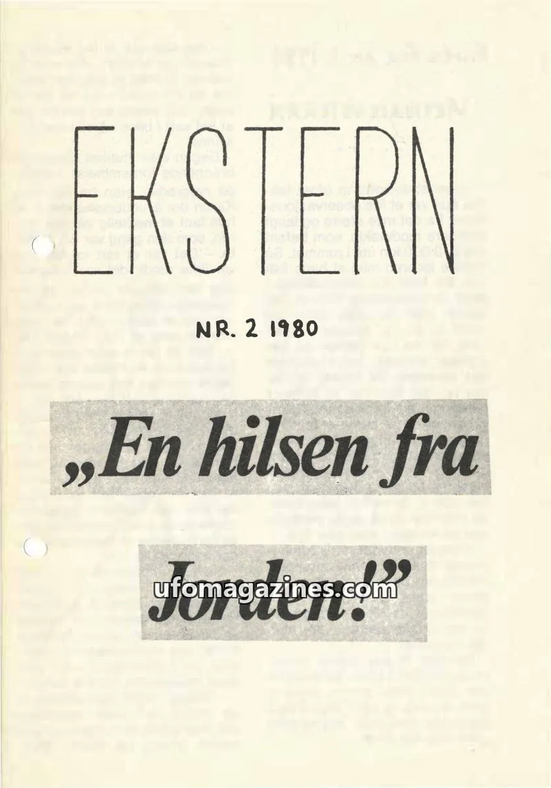 Cover of Ekstern issue 2: EKSTERN