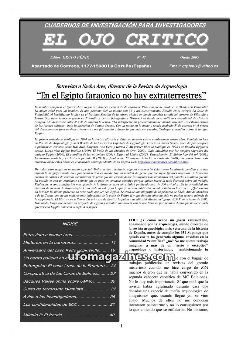 Cover of El Ojo Critico issue N° 47: EL OJO CRITICO