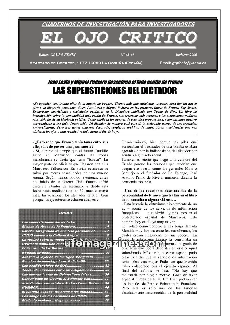 Cover of El Ojo Critico issue 48-49: EL OJO CRITICO