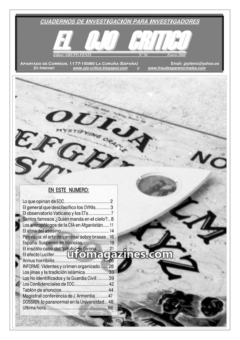 Cover of El Ojo Critico issue N° 56: EL OJO CRITICO