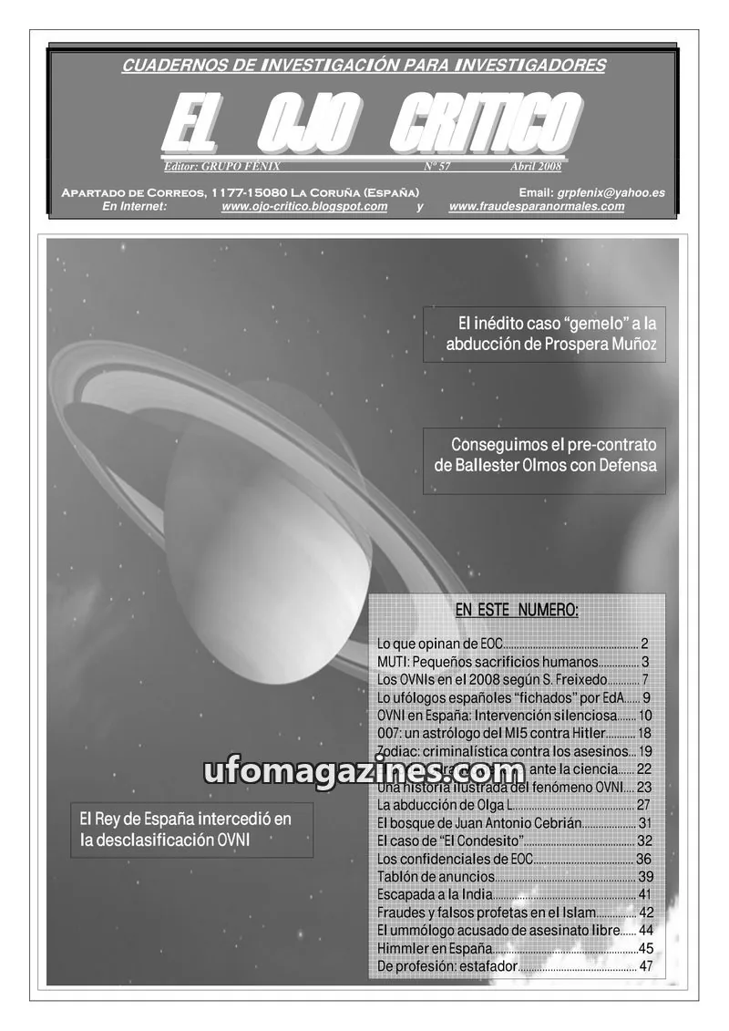 Cover of El Ojo Critico issue N° 57: EL OJO CRITICO