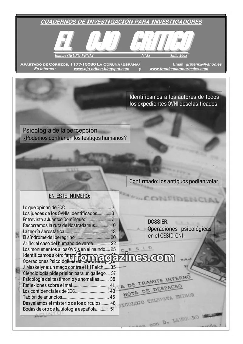 Cover of El Ojo Critico issue 58: EL OJO CRITICO