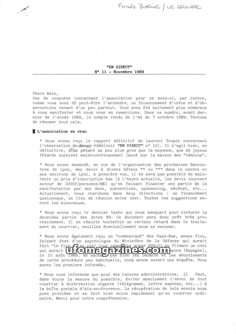 Cover of En Direct issue 11: "EN DIRECT"