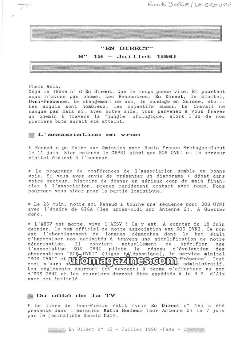 Cover of En Direct issue 19: En Direct