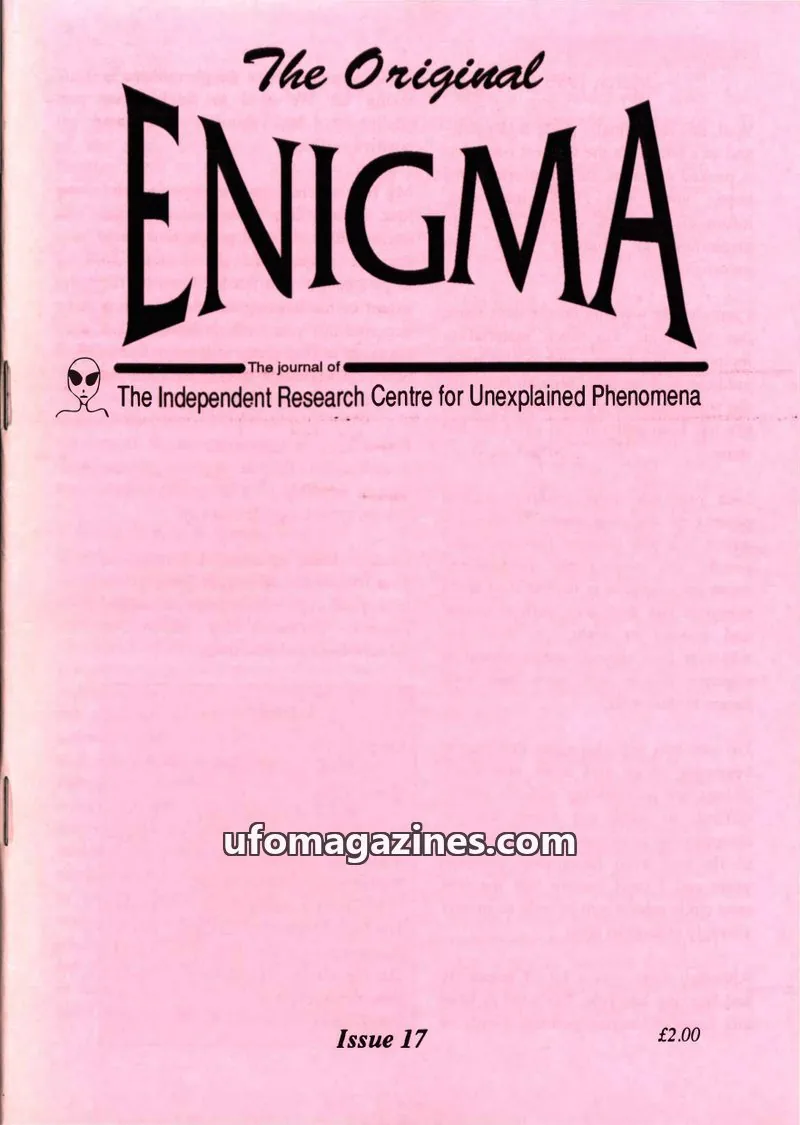 Cover of Enigma (Paul Vigay) issue 17: The Original ENIGMA