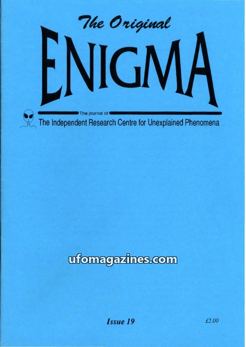Cover of Enigma (Paul Vigay) issue 19: The Original ENIGMA