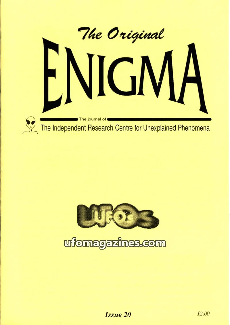 Cover of Enigma Publications issue 20: The Original ENIGMA