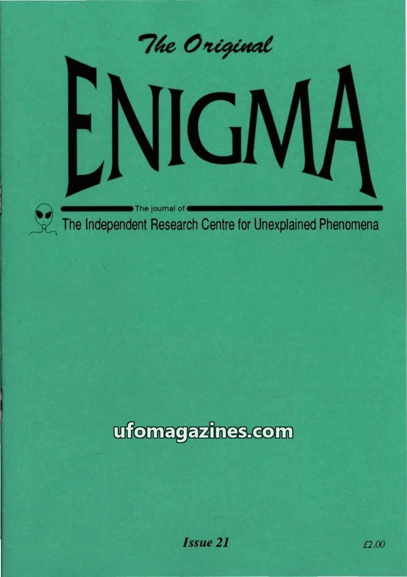 Cover of Enigma (Paul Vigay) issue 21: The Original ENIGMA