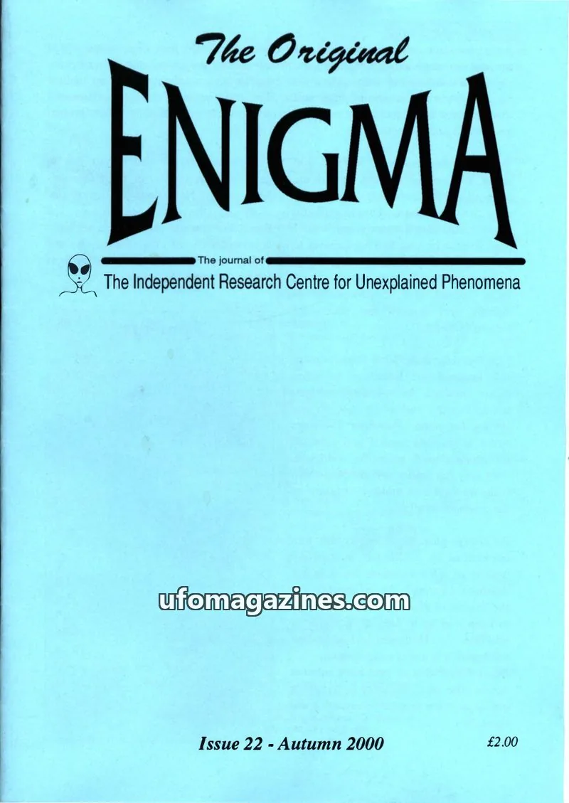 Cover of Enigma (Paul Vigay) issue 22: The Original ENIGMA