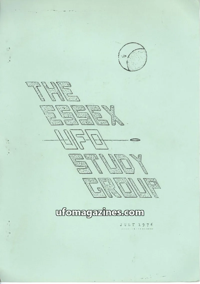 Cover of The Essex UFO Study Group issue JULY 1976: THE ESSEX UFO STUDY GROUP