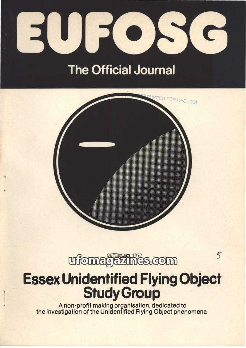 Cover of Essex Unidentified Flying Object Study Group issue No.5: EUFOSG The Official Journal
