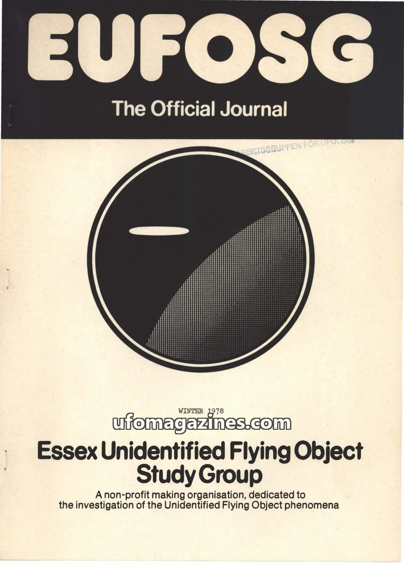 Cover of Essex Unidentified Flying Object Study Group issue No.1: EUFOSG The Official Journal