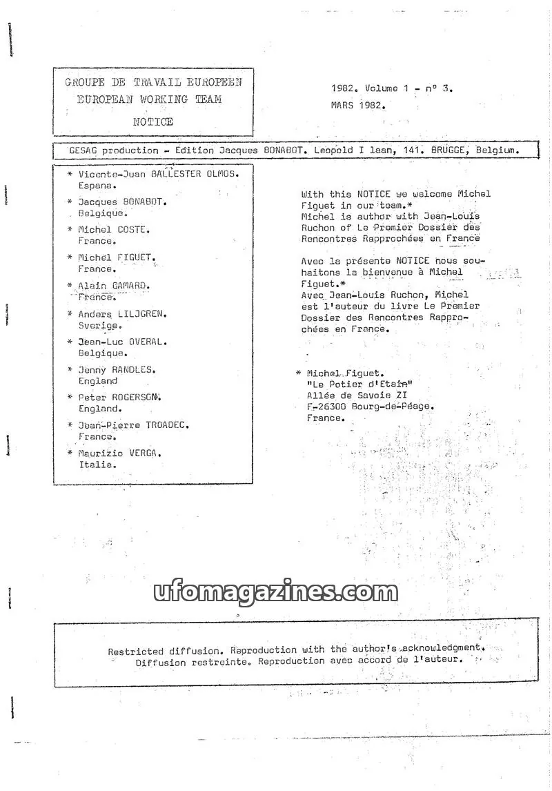 Cover of GESAG issue 3: NOTICE