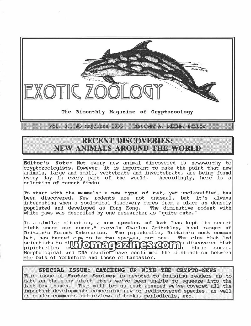 Cover of Exotic Zoology (Matt Bille) issue 3: EXOTIC ZOOLOGY