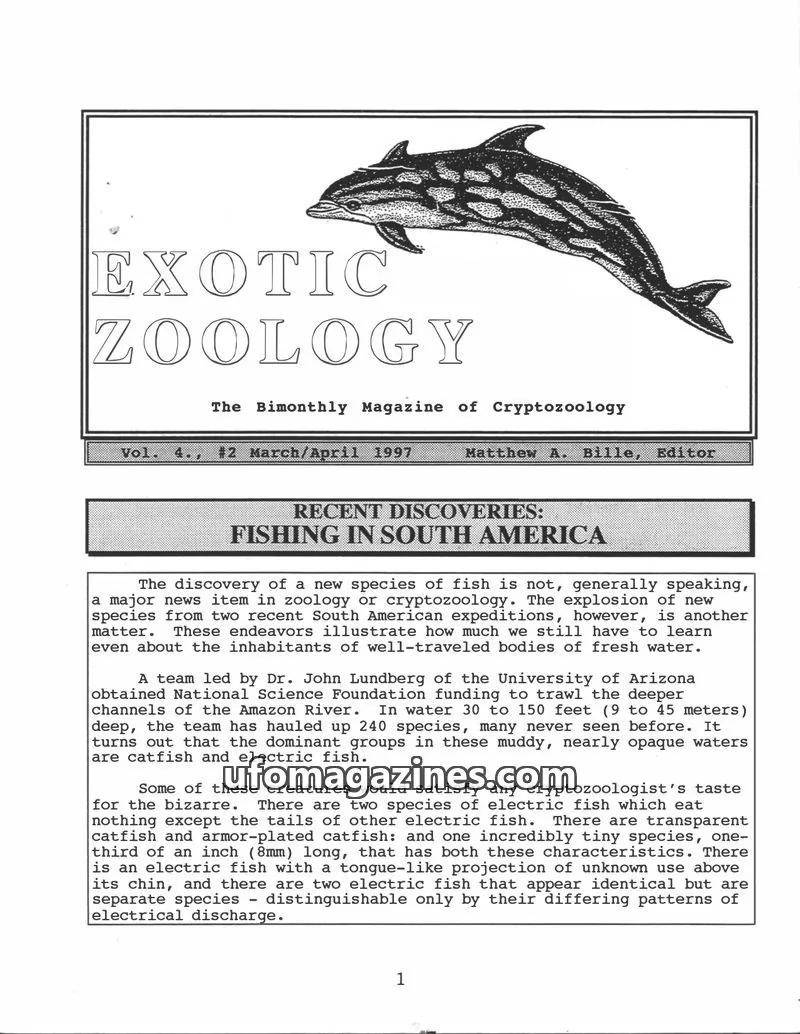 Cover of Exotic Zoology (Matt Bille) issue #2: EXOTIC ZOOLOGY
