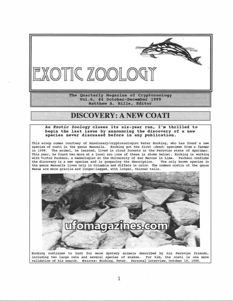 Cover of Exotic Zoology (Matt Bille) issue #4: EXOTIC ZOOLOGY