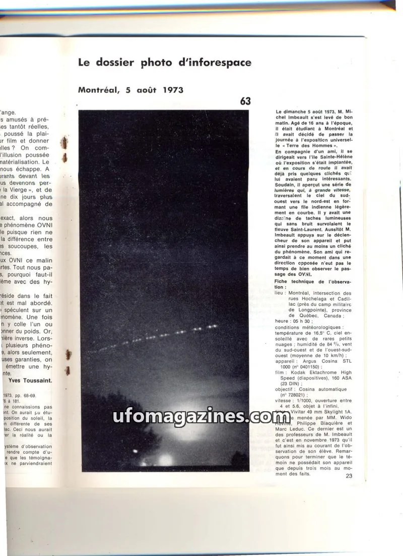 Cover of extracts issue 63: Le dossier photo d'inforespace