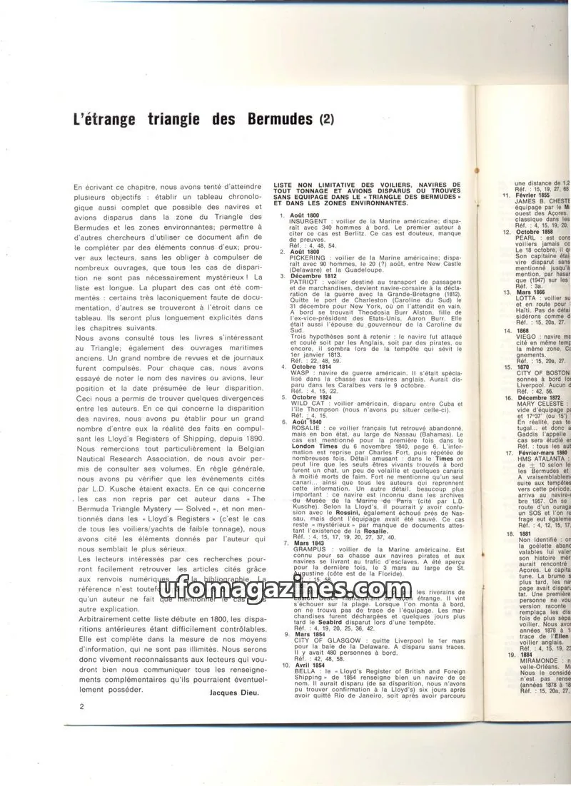 Cover of extracts issue 2: L'étrange triangle des Bermudes (2)