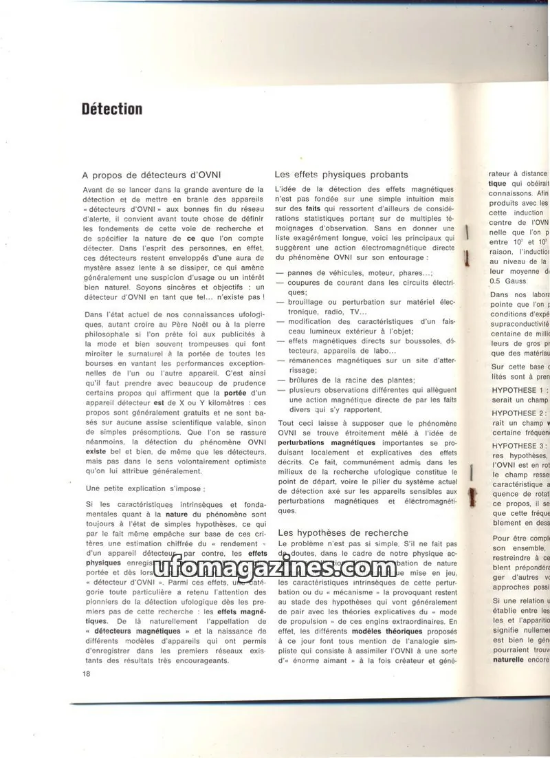 Cover of extracts issue 18: Détection