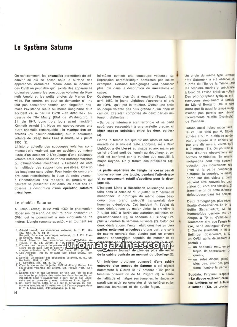 Cover of extracts issue 1: Le Système Saturne