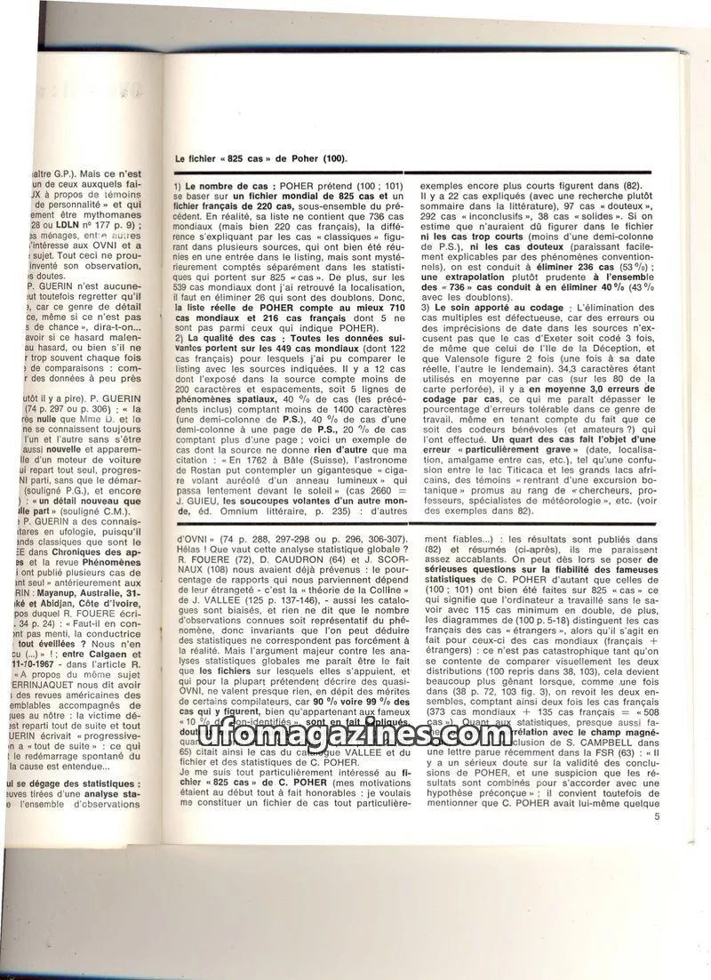 Cover of extracts issue 100: Le fichier « 825 cas » de Poher