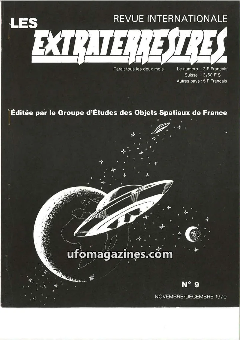 Cover of Groupe d'Études des Objets Spatiaux de France (G.E.O.S.) issue 9: LES EXTRATERRESTRES