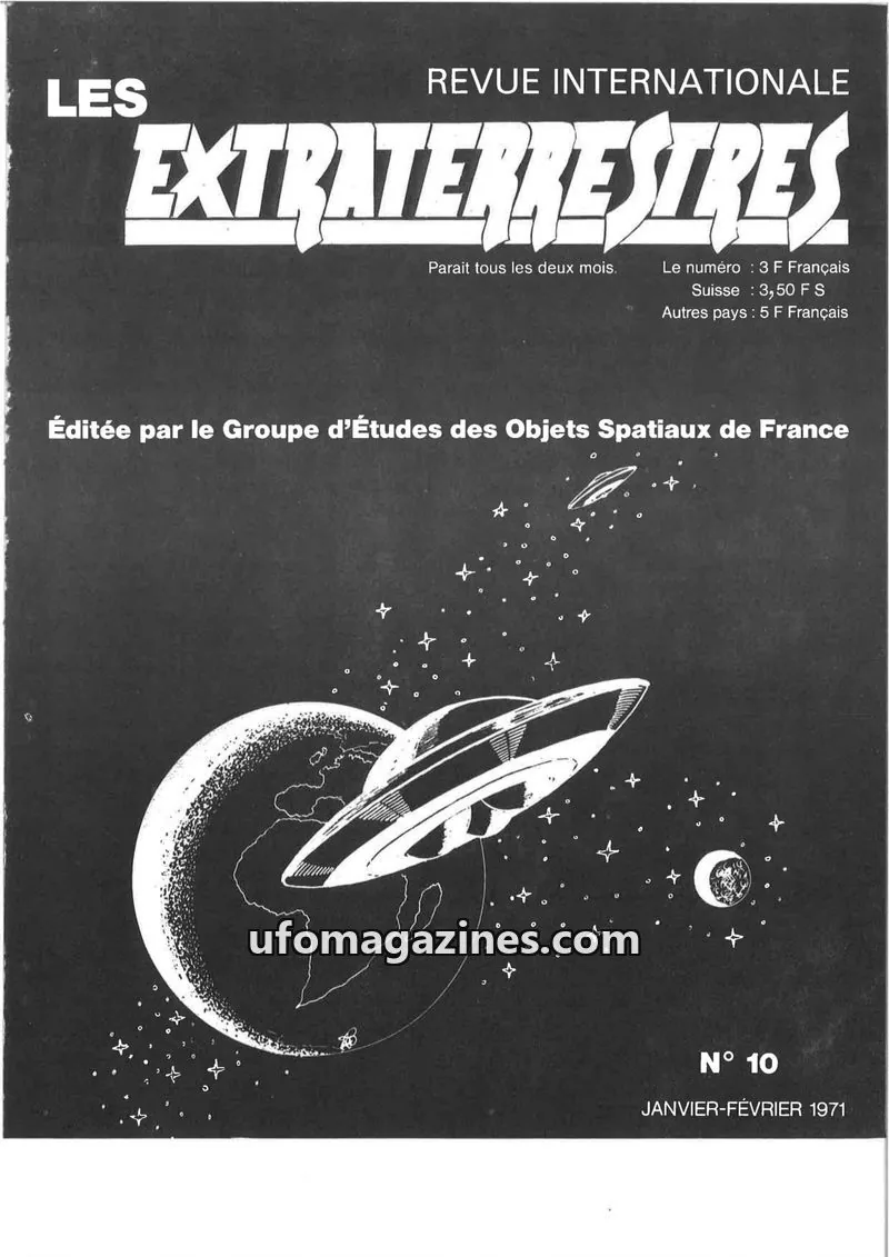 Cover of Groupe d'Études des Objets Spatiaux de France issue 10: LES EXTRATERRESTRES