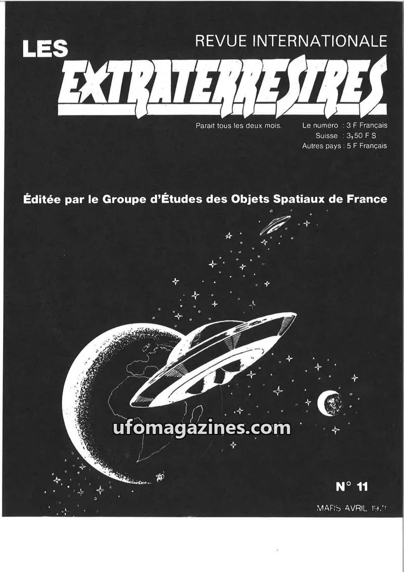 Cover of Groupe d'Études des Objets Spatiaux de France issue 11: LES EXTRATERRESTRES